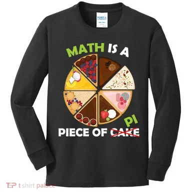 Math Is A Piece Of Pi Kids Long Sleeve Shirt
