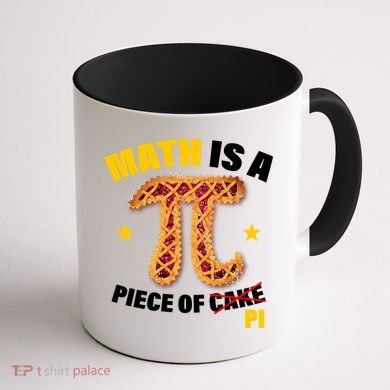 Math is a piece of pi Humor Coffee Mug back