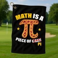 Math is a piece of pi Humor Golf Towel thumb 1