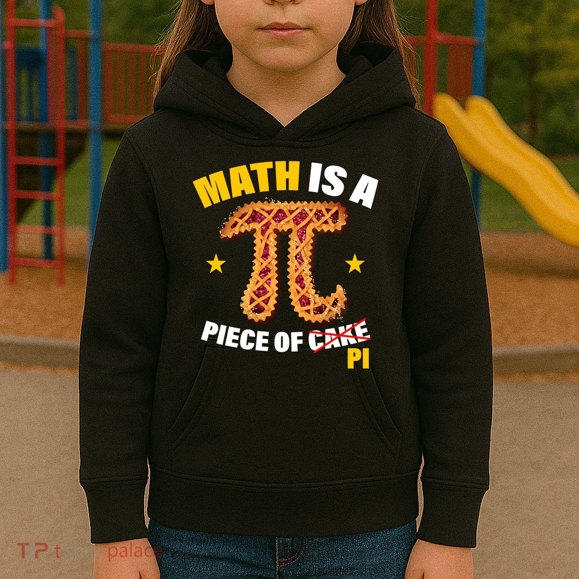 Math is a piece of pi Humor Kids Hoodie