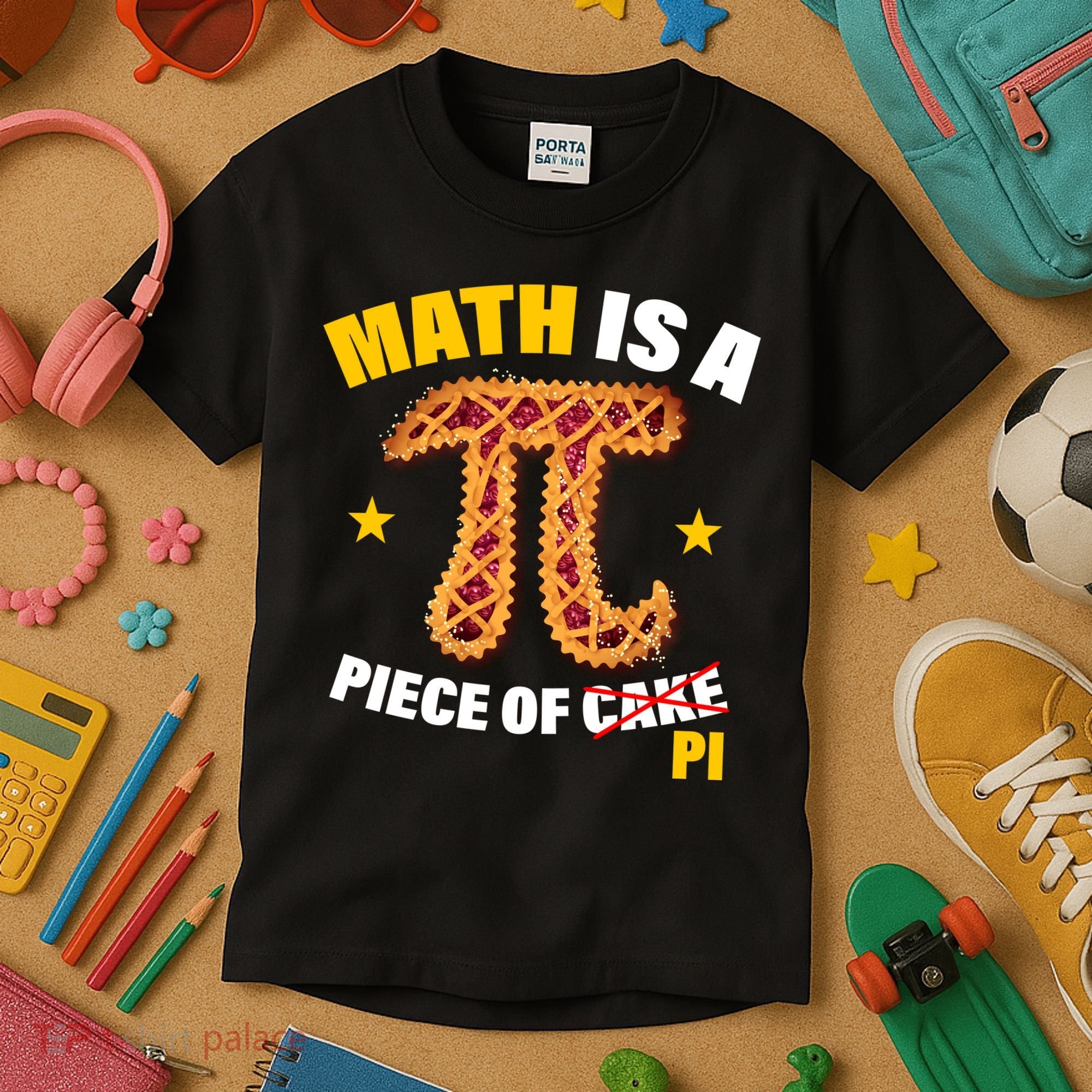 Math is a piece of pi Humor Kids T-Shirt