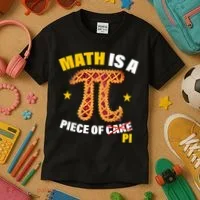 Math is a piece of pi Humor Kids T-Shirt thumb 3