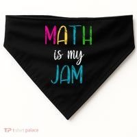 Math Is My Jam USA-Made Doggie Bandana thumb 0