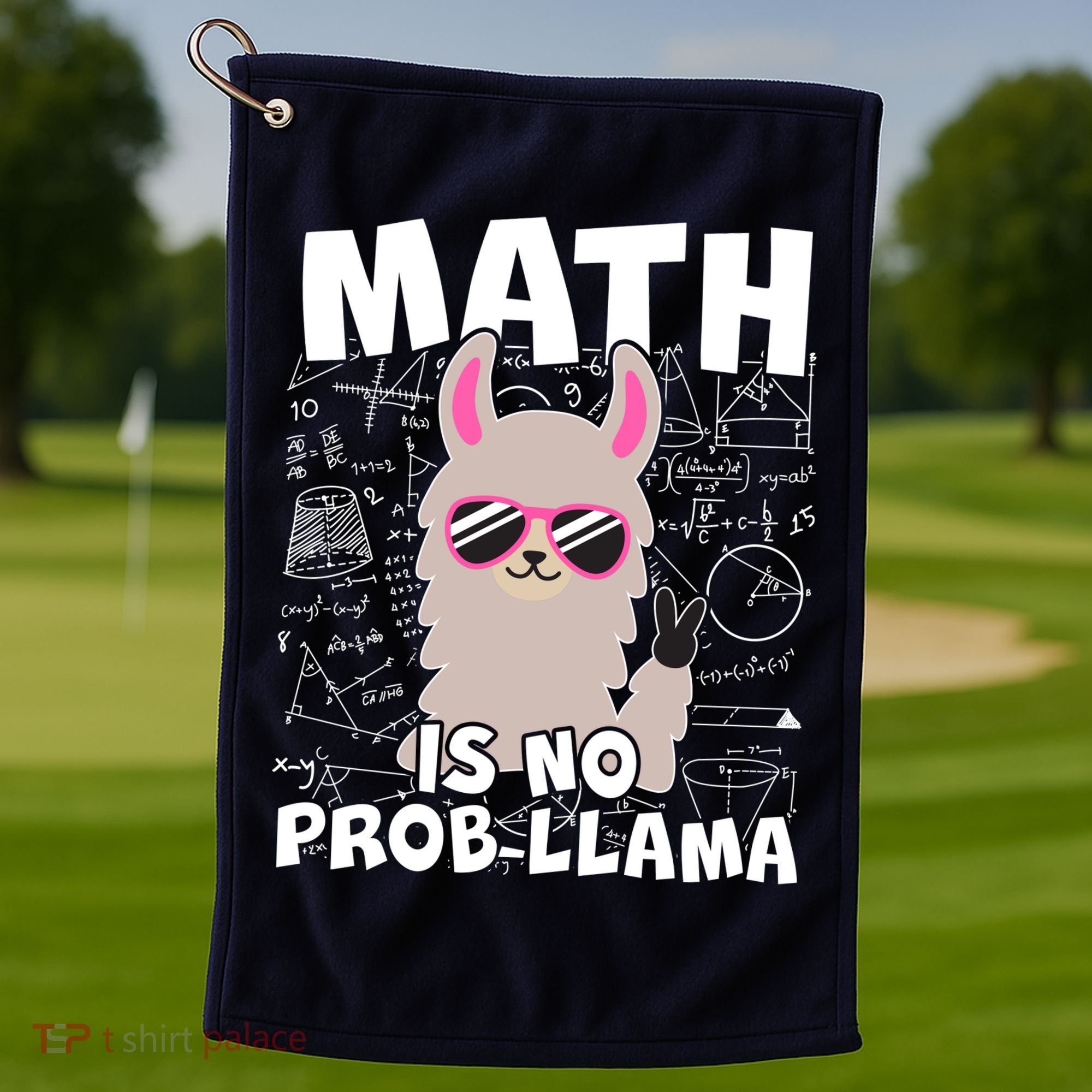 Math Is No Prob-llama Golf Towel