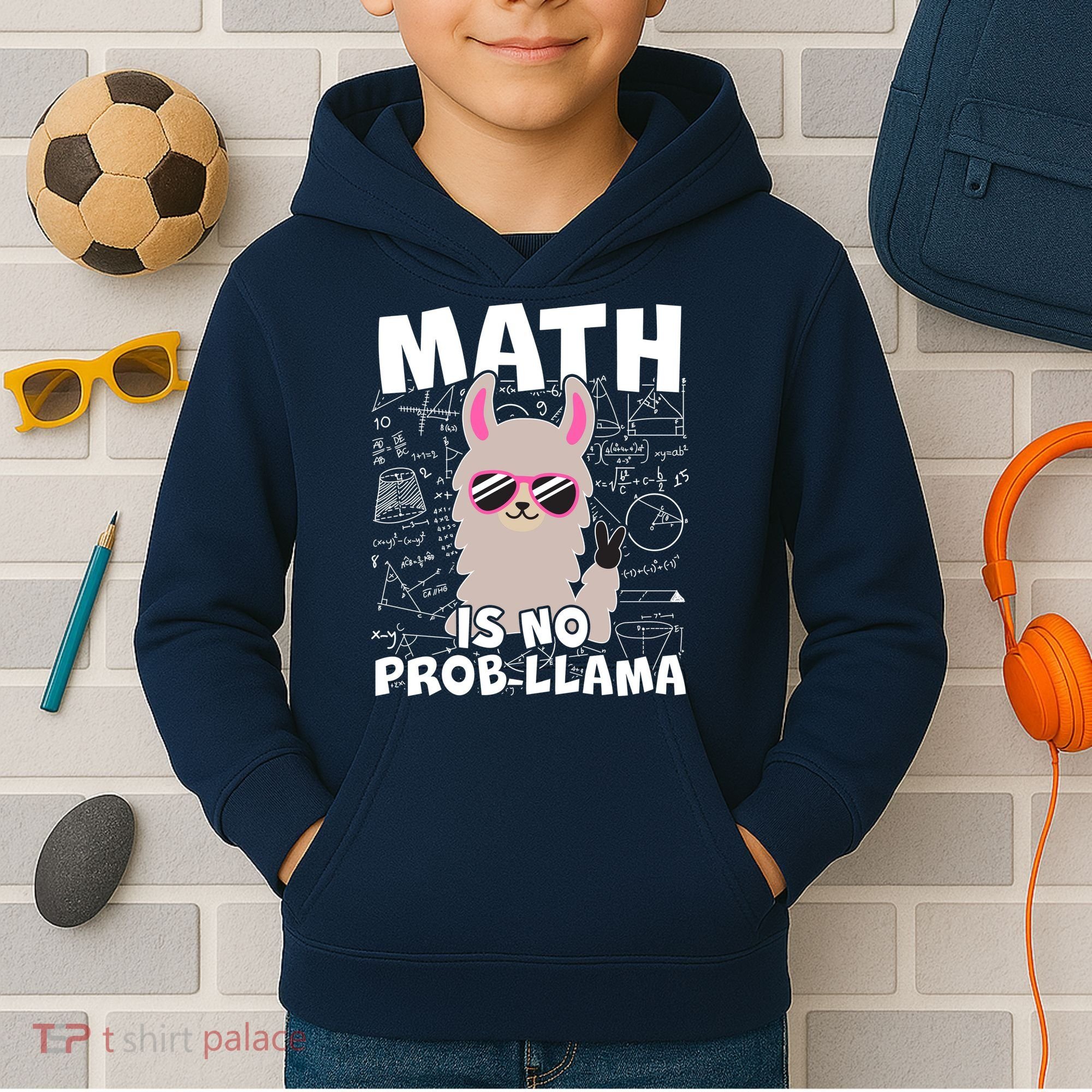 Math Is No Prob-llama Kids Hoodie