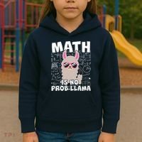 Math Is No Prob-llama Kids Hoodie thumb 3