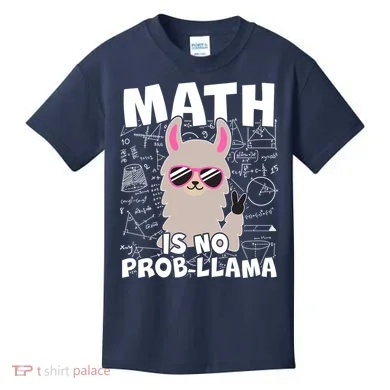 Math Is No Prob-llama Kids T-Shirt