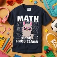 Math Is No Prob-llama Kids T-Shirt thumb 3