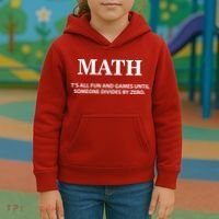 Math It's All Fun And Games Kids Hoodie thumb 3