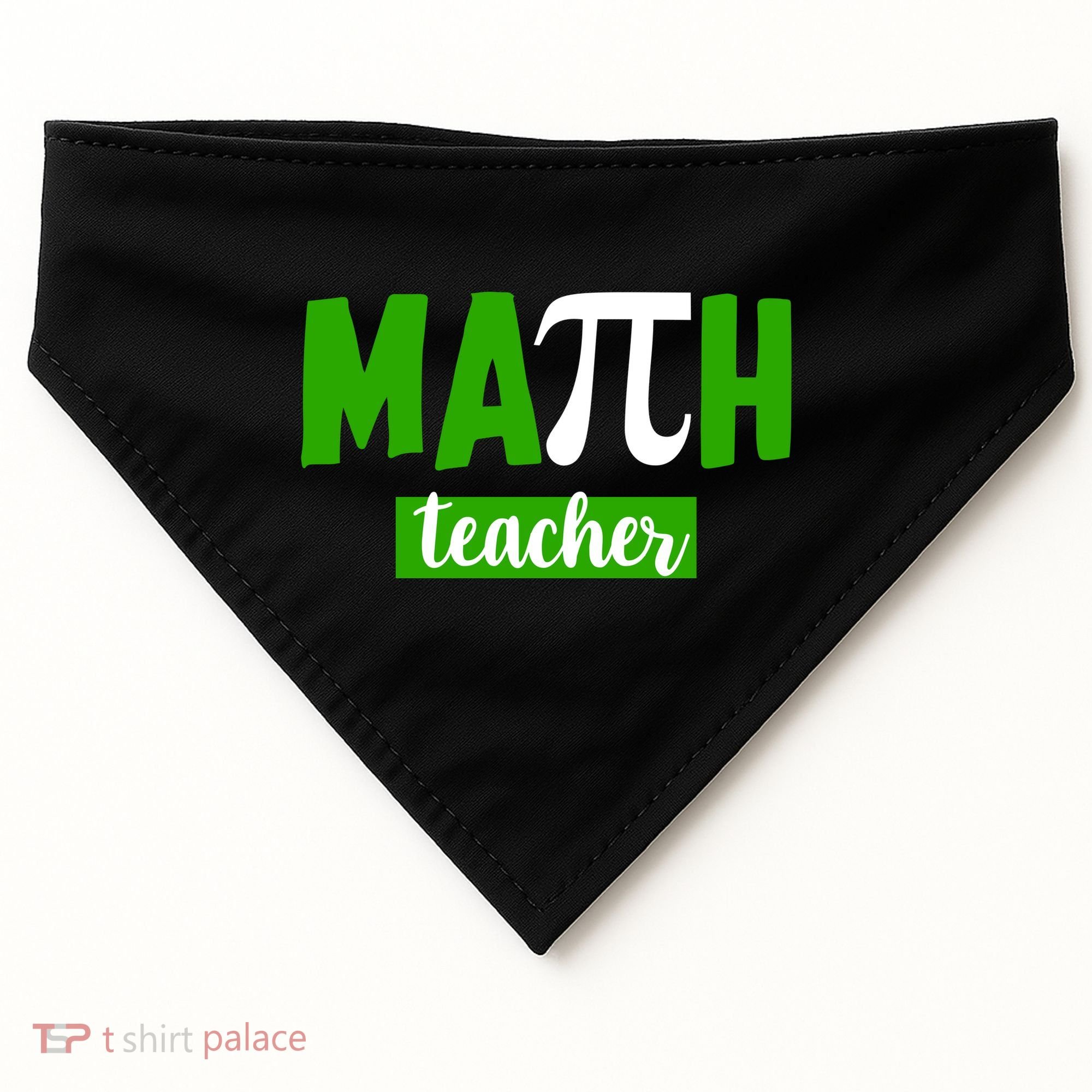 Math Teacher Pi Logo USA-Made Doggie Bandana