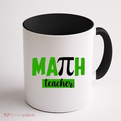 Math Teacher Pi Logo Coffee Mug back