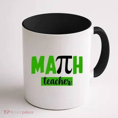 Math Teacher Pi Logo Coffee Mug back