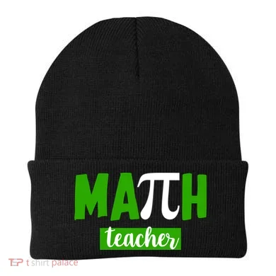 Math Teacher Pi Logo Beanie