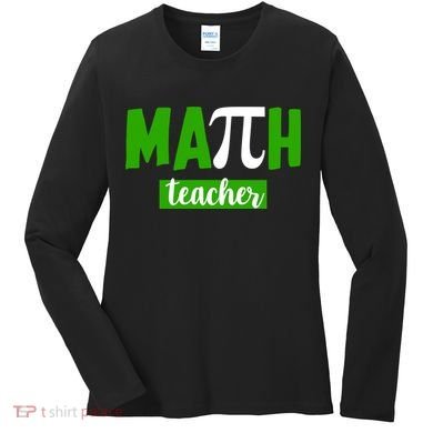 Math Teacher Pi Logo Women's Long Sleeve Shirt