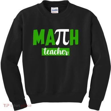 Math Teacher Pi Logo Kids Sweatshirt