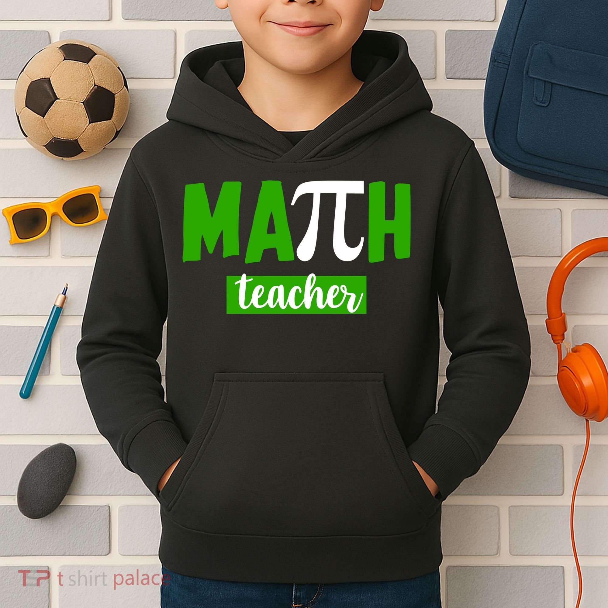 Math Teacher Pi Logo Kids Hoodie