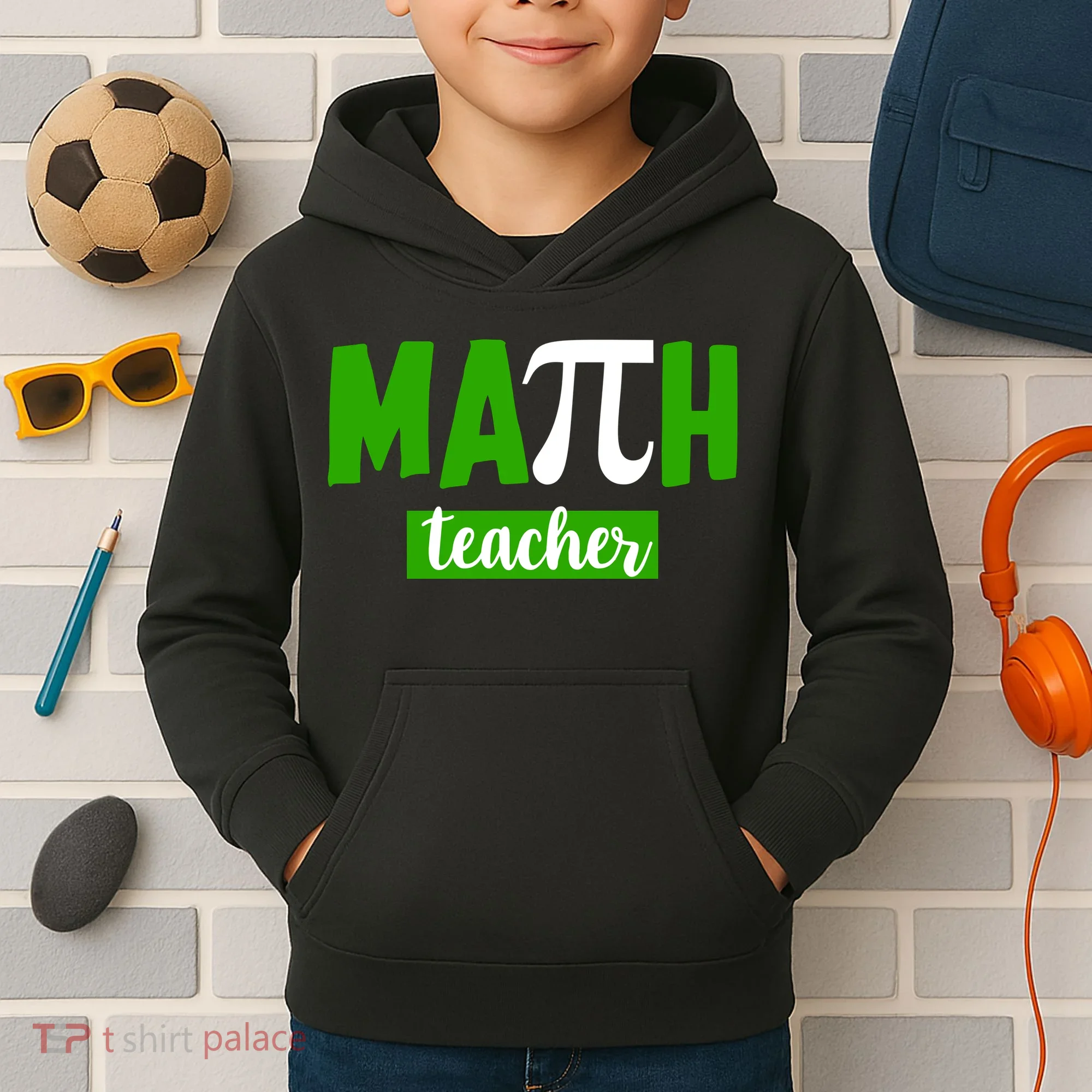 Math Teacher Pi Logo Kids Hoodie