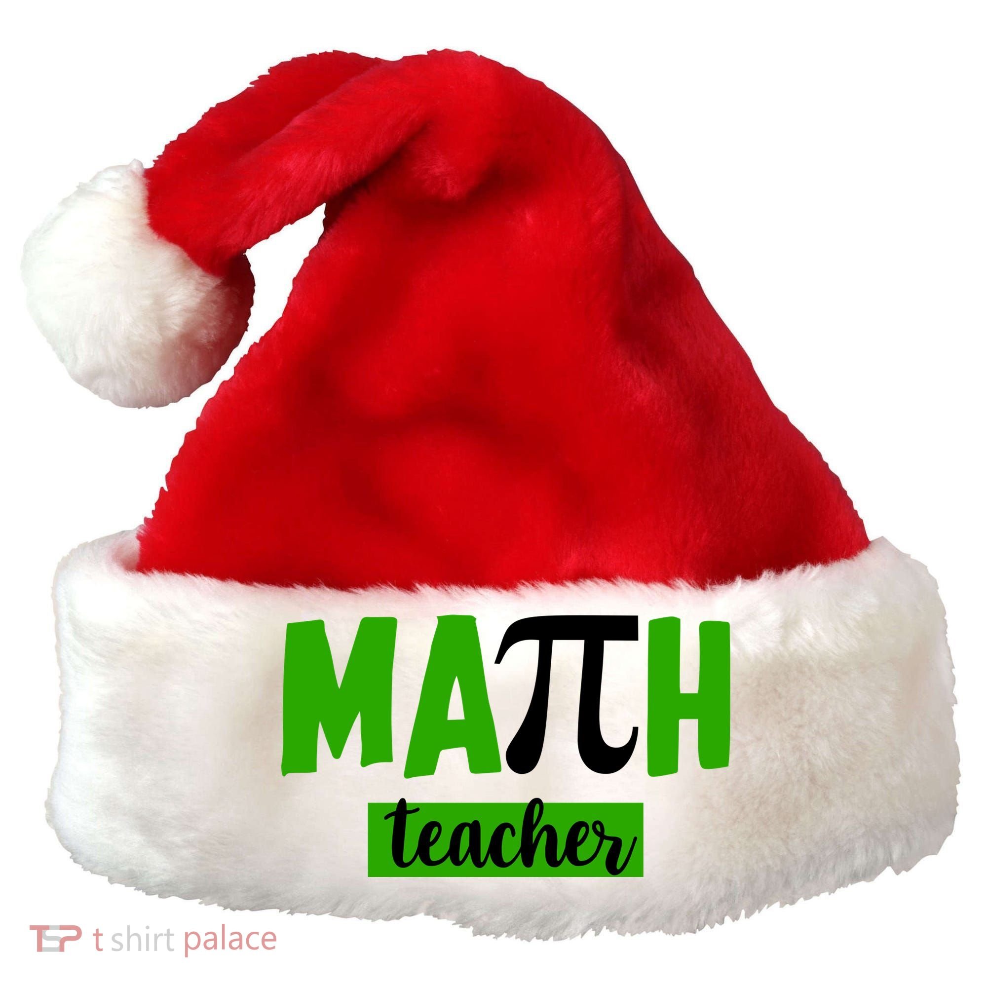 Math Teacher Pi Logo Santa Hat