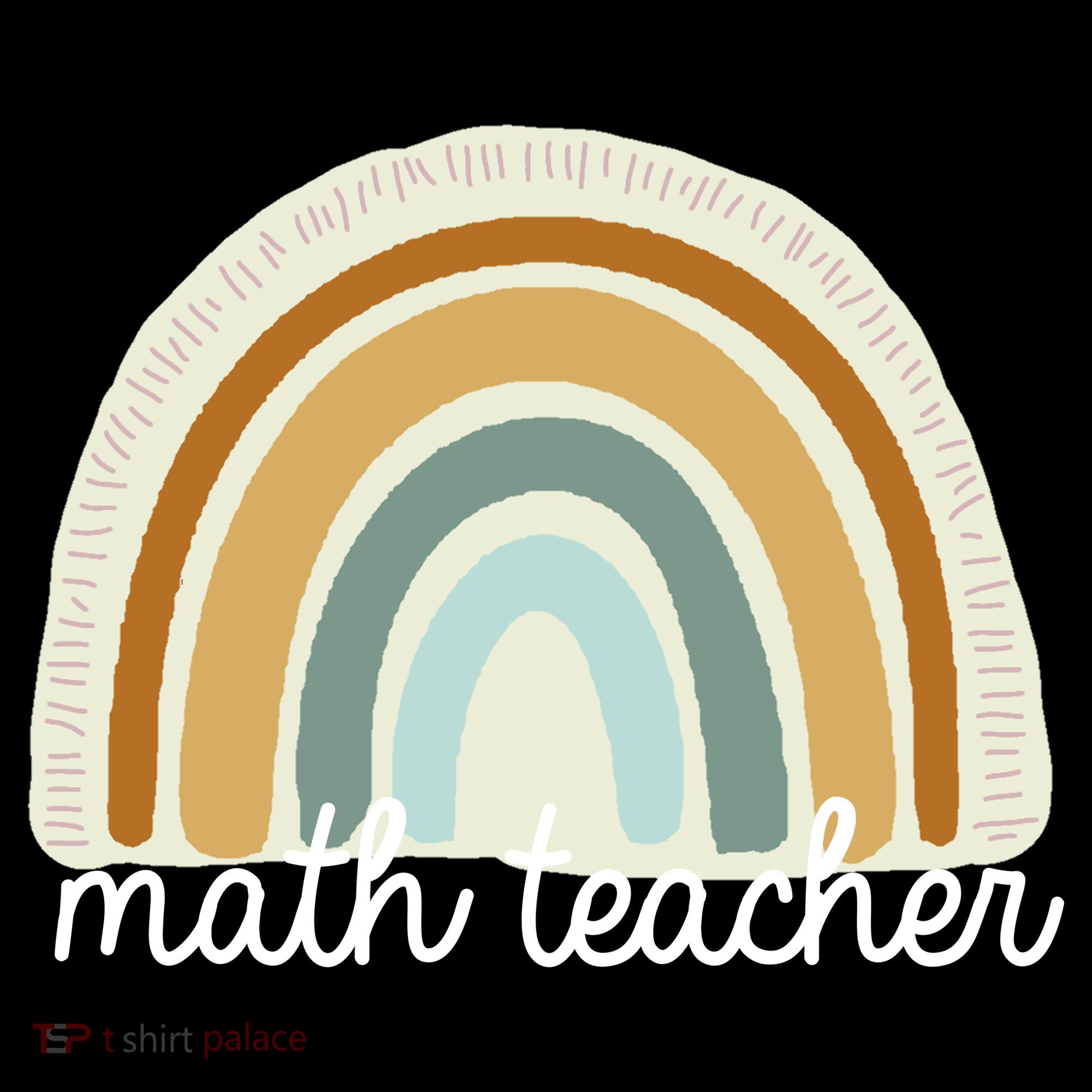 Math Teacher Rainbow Doggie Tank