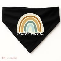 Math Teacher Rainbow USA-Made Doggie Bandana thumb 0