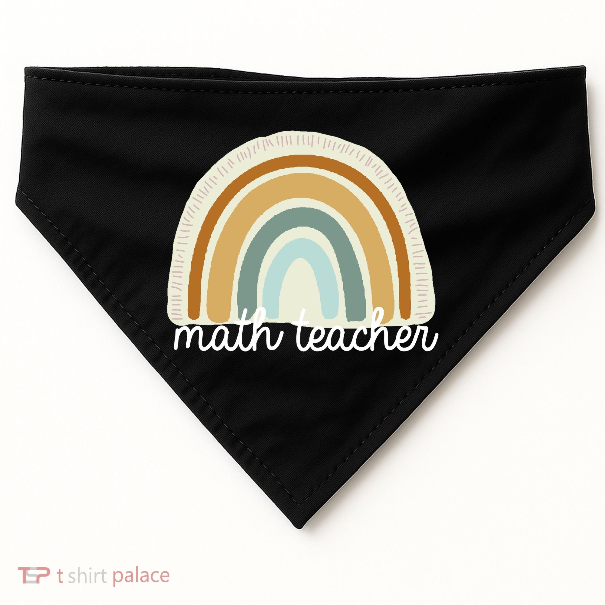 Math Teacher Rainbow USA-Made Doggie Bandana