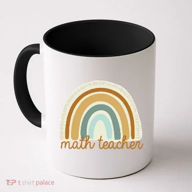 Math Teacher Rainbow Coffee Mug