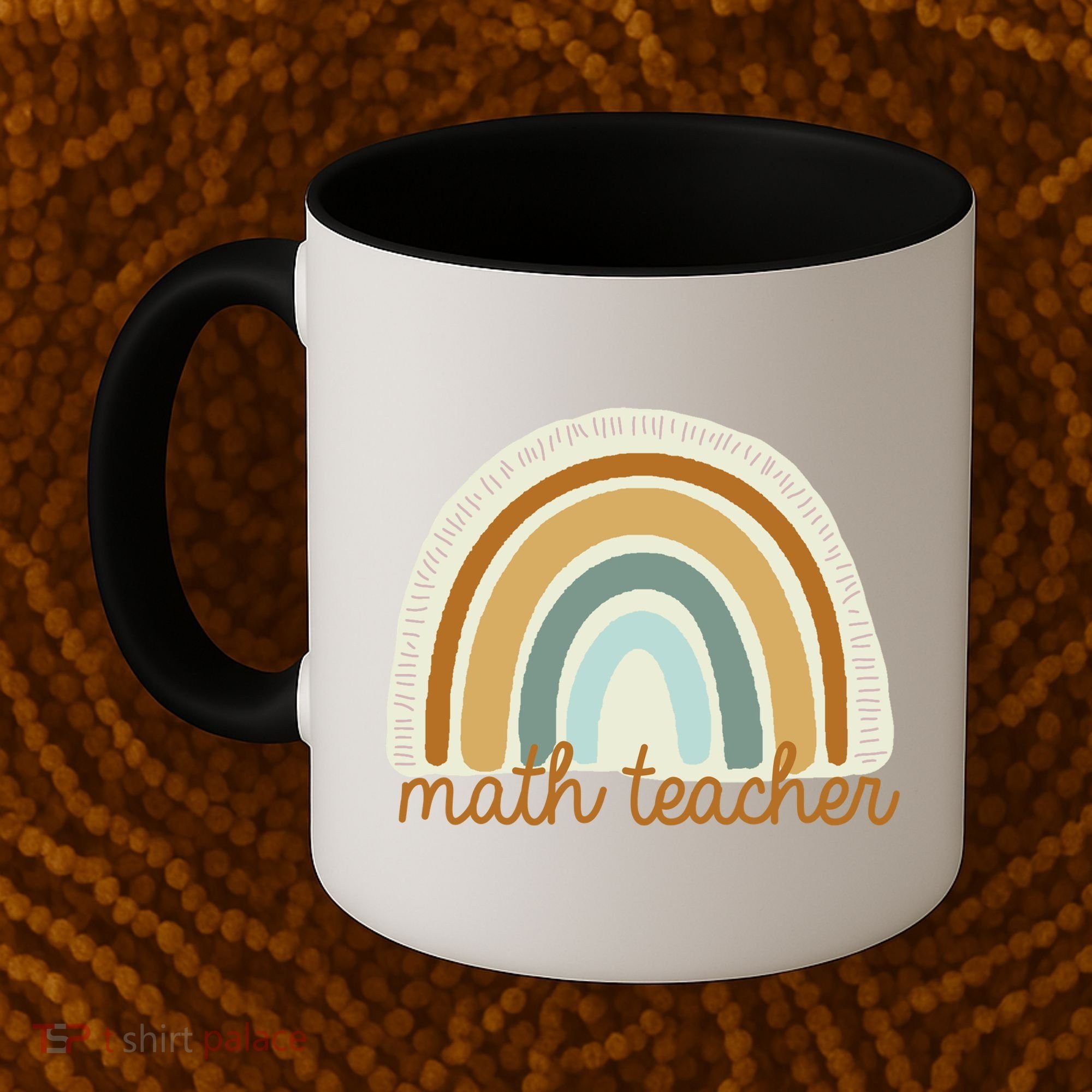Math Teacher Rainbow Coffee Mug