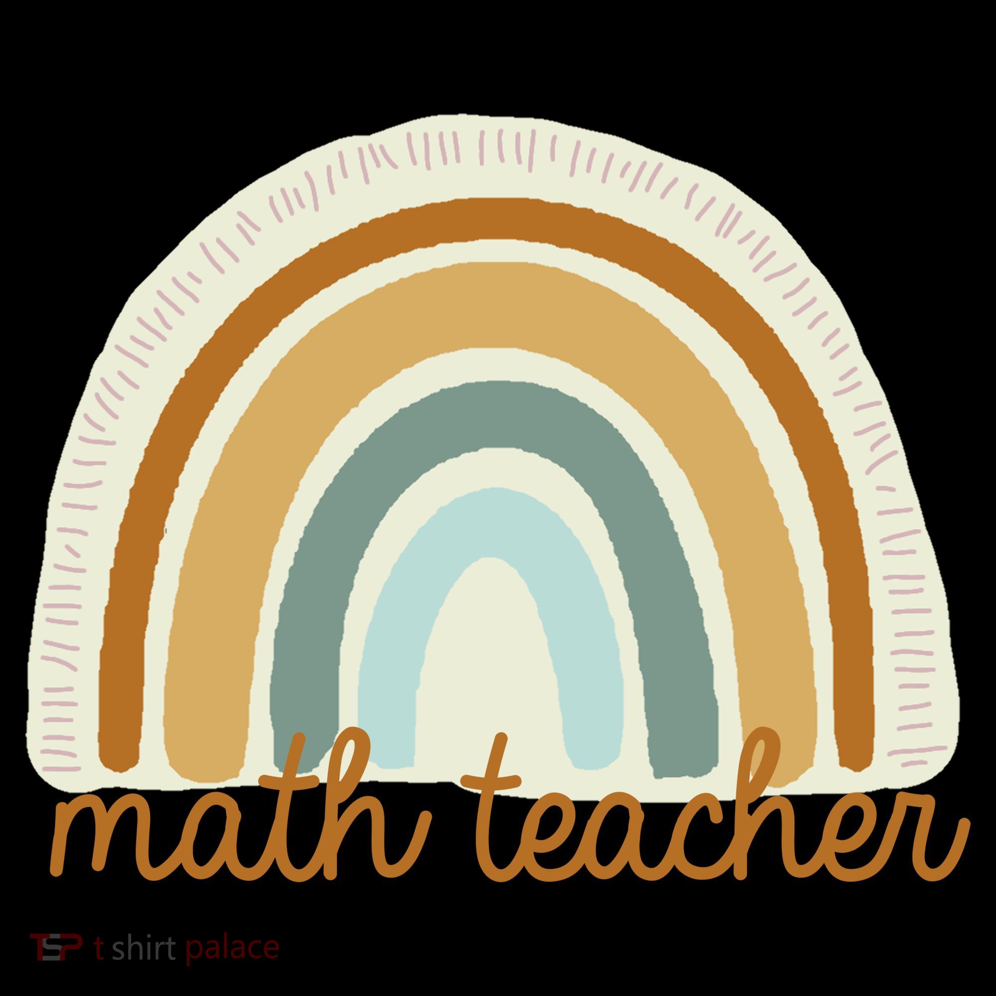 Math Teacher Rainbow Coffee Mug