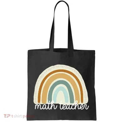 Math Teacher Rainbow Tote Bag