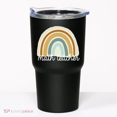 Math Teacher Rainbow Tumbler