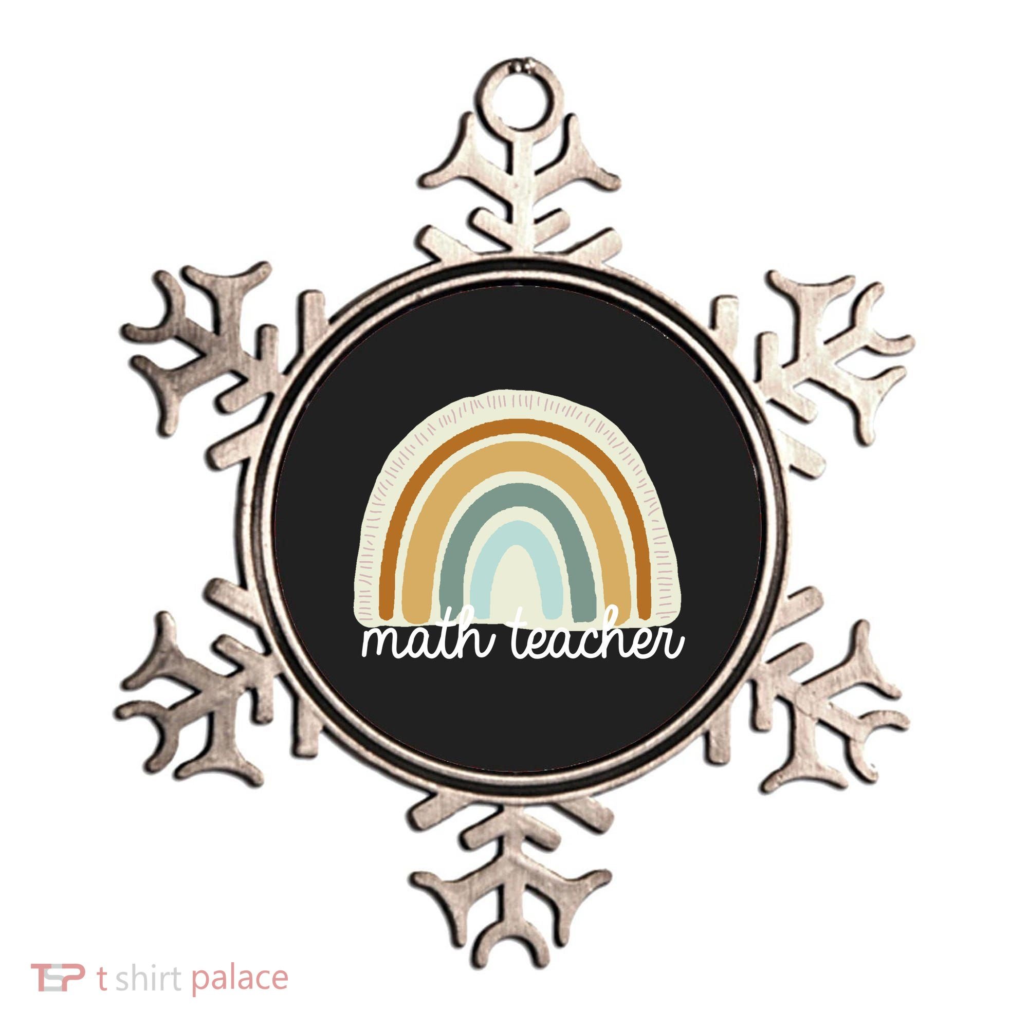 Math Teacher Rainbow Ornament