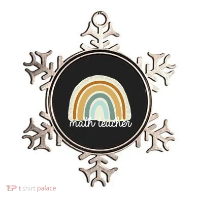 Math Teacher Rainbow Ornament