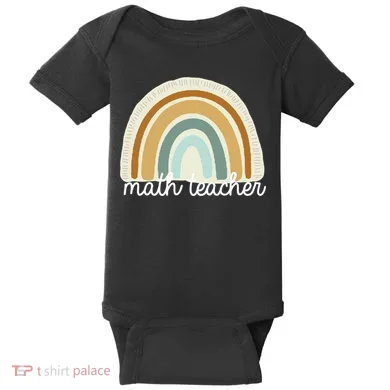Math Teacher Rainbow Baby Bodysuit