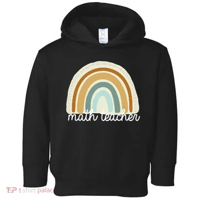 Math Teacher Rainbow Toddler Hoodie