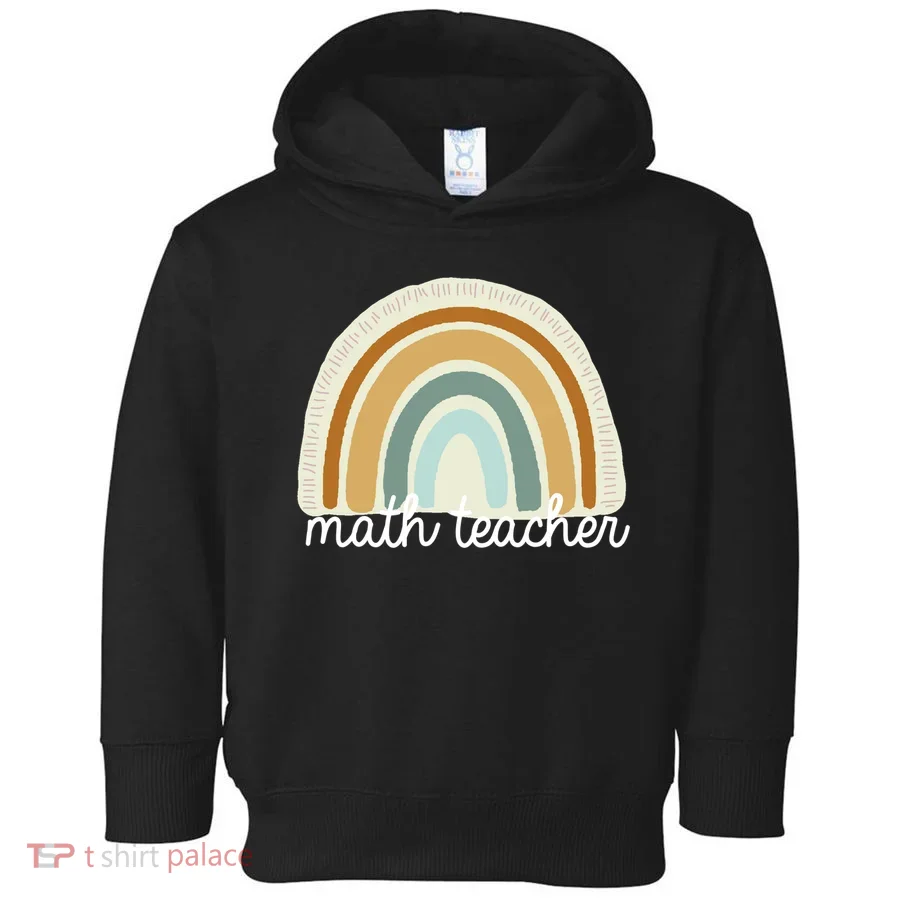 Math Teacher Rainbow Toddler Hoodie