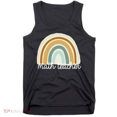 Math Teacher Rainbow Tank Top