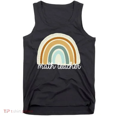Math Teacher Rainbow Tank Top