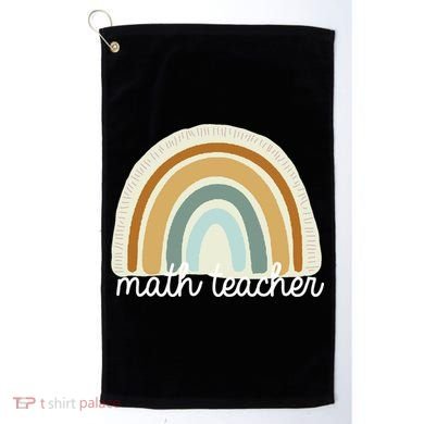 Math Teacher Rainbow Golf Towel