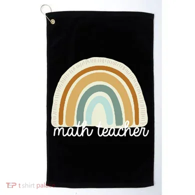Math Teacher Rainbow Golf Towel