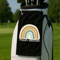Math Teacher Rainbow Golf Towel thumb 2