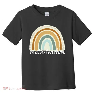 Math Teacher Rainbow Toddler T-Shirt