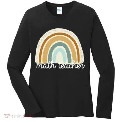 Math Teacher Rainbow Women's Long Sleeve Shirt