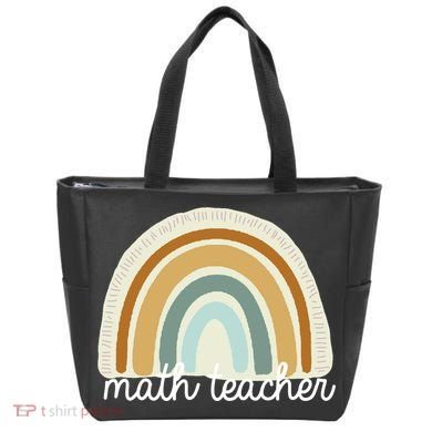 Math Teacher Rainbow Tote Bag