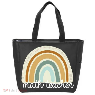 Math Teacher Rainbow Tote Bag