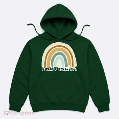Math Teacher Rainbow Hoodie