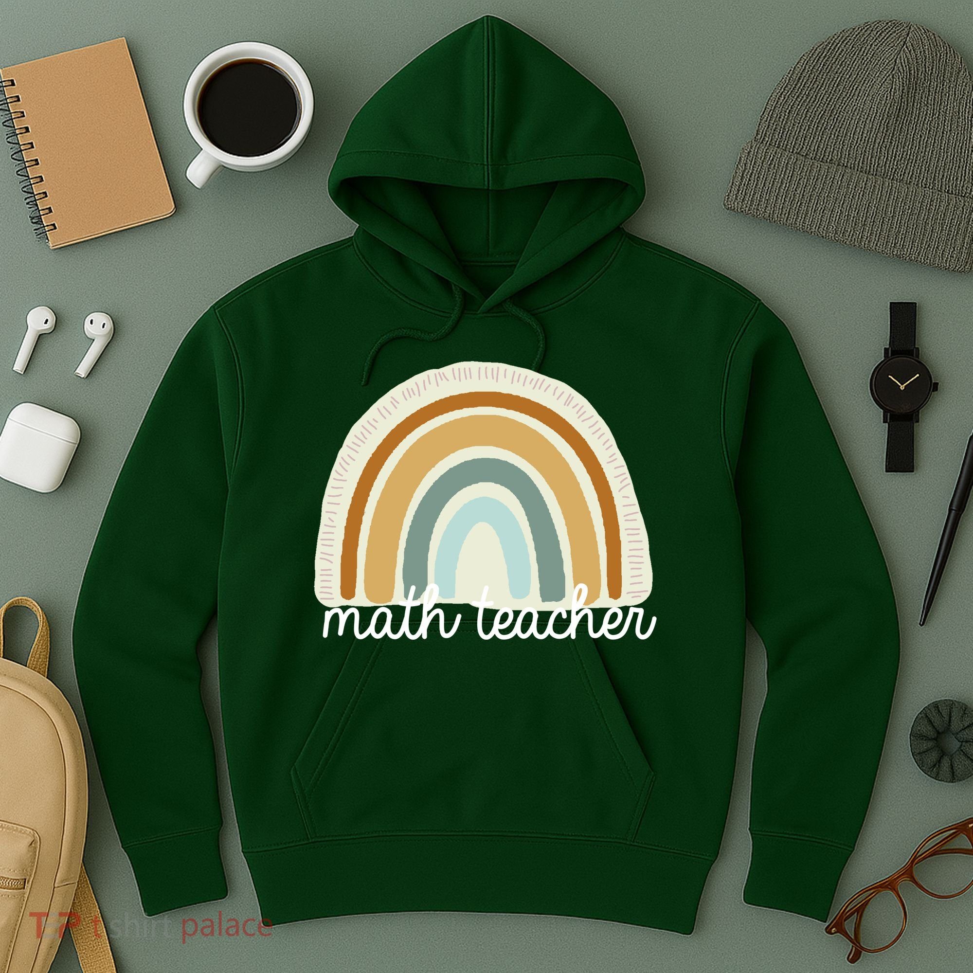 Math Teacher Rainbow Hoodie