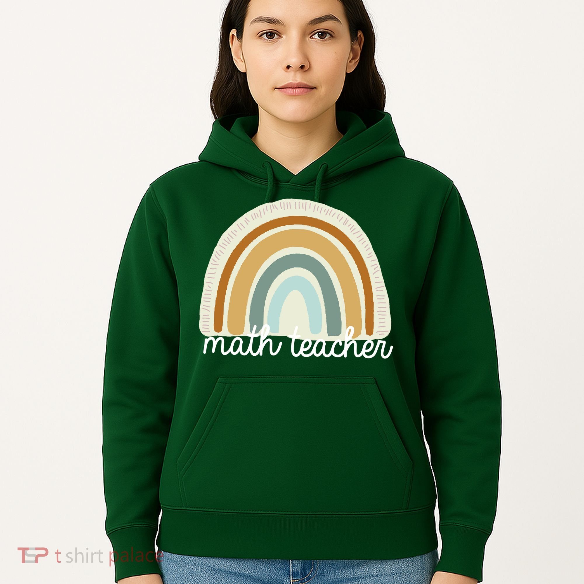 Math Teacher Rainbow Hoodie