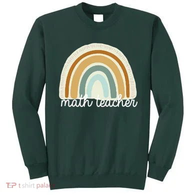 Math Teacher Rainbow Sweatshirt