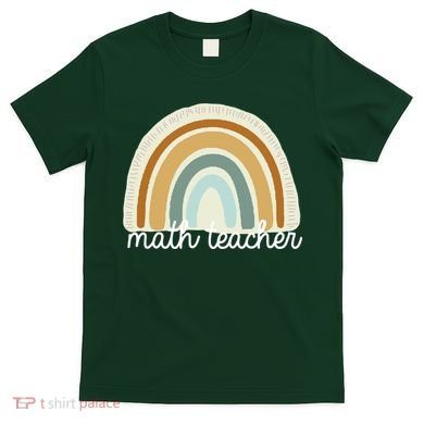 Math Teacher Rainbow T-Shirt