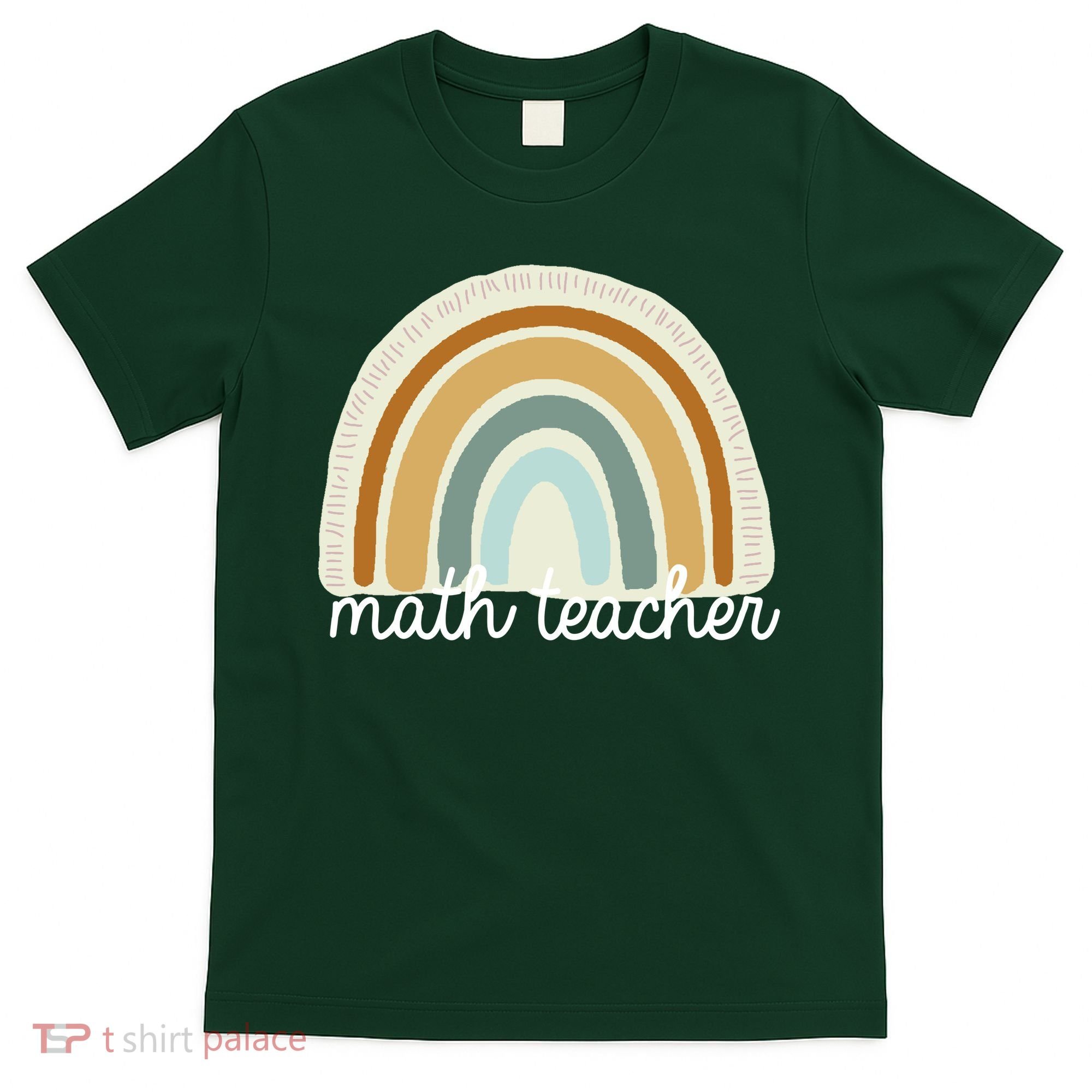 Math Teacher Rainbow T-Shirt